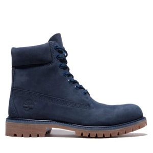 TIMBERLAND SUEDE NAVY BLUE BOOTS
